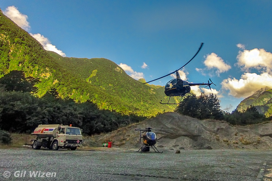 Choppers used to bring DoC hunters in and out of Fiordland National Park